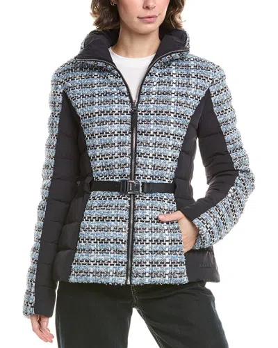 Mackage Evita Tweed Down Jacket In Blue