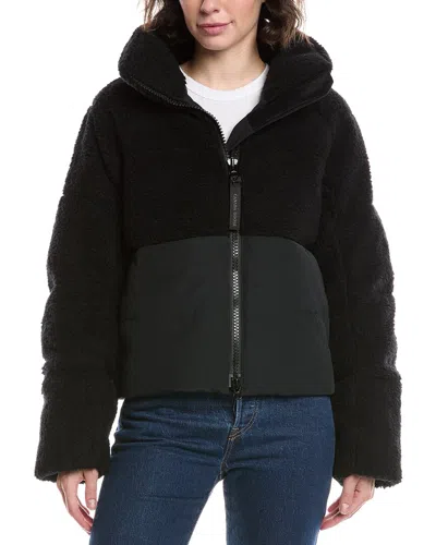 Canada Goose Elora Quilted Shell And Fleece Jacket In Black