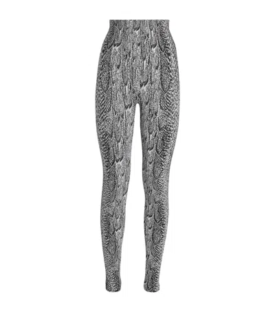 Wolford Seamless Python-print Leggings In Multi