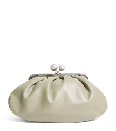 Weekend Max Mara Medium Leather Pasticcino Clutch Bag In Neutral