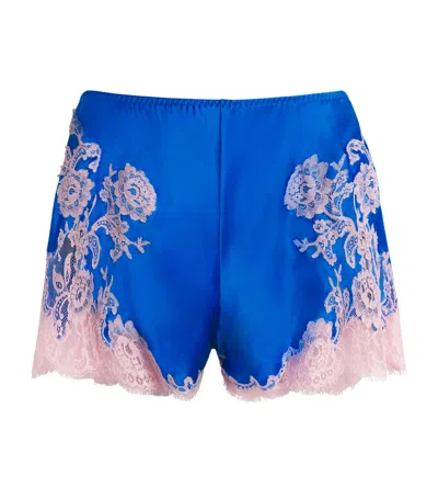 Marjolaine Silk Lace-trim Bénédicte Pyjama Shorts In Multi