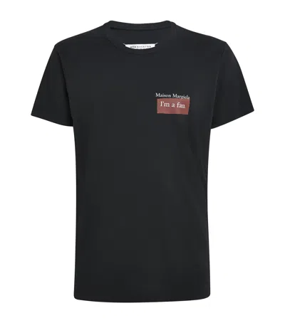 Maison Margiela Overdyed Cotton I M A Fan T-shirt In Black
