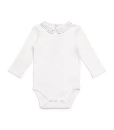 Tartine Et Chocolat Embroidered-collar Bodysuit In White