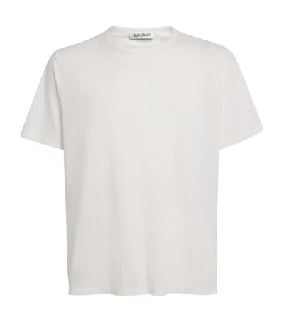 Our Legacy New Box Cotton Jersey T-shirt In White