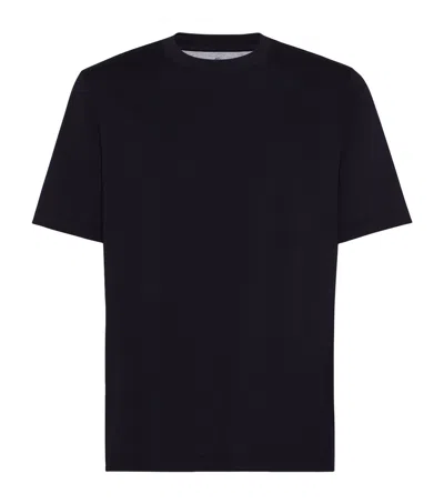 Brunello Cucinelli Layered-effect Crewneck T-shirt In Black