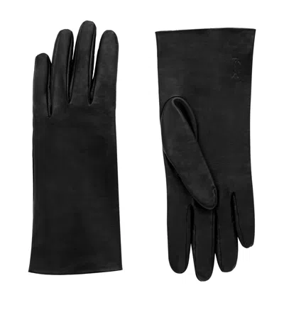 Saint Laurent Lambskin Gloves In Black
