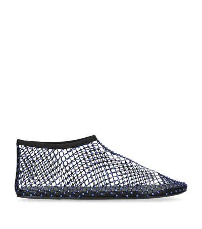 Christopher Esber Mesh Embellished Minette Ballet Flats In Blue