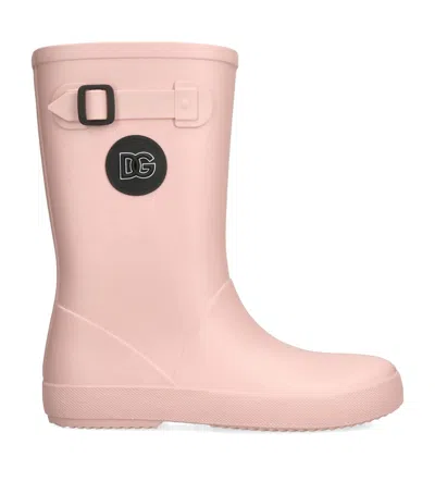 Dolce & Gabbana Rain Boots In Pink