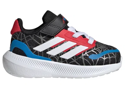 Pre-owned Adidas Originals Runfalcon Spiderman Sneakers In Core Black/cloud White/pure Ruby In Multi