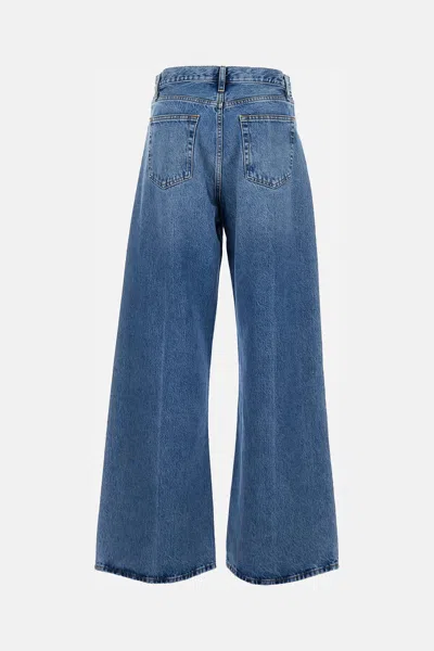 Frame Denim Pixie Easy Lucite Wide Flare Jean In Blue