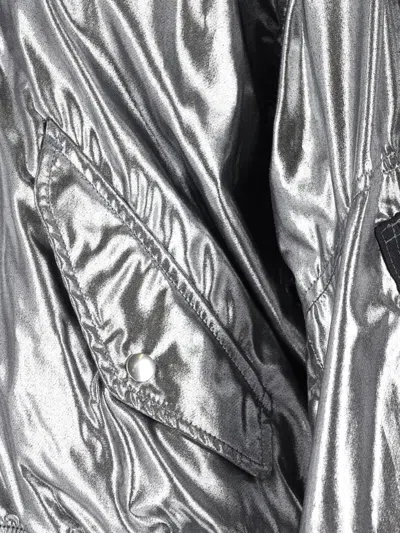 Junya Watanabe Metallic Effect Bomber Jacket In Silver