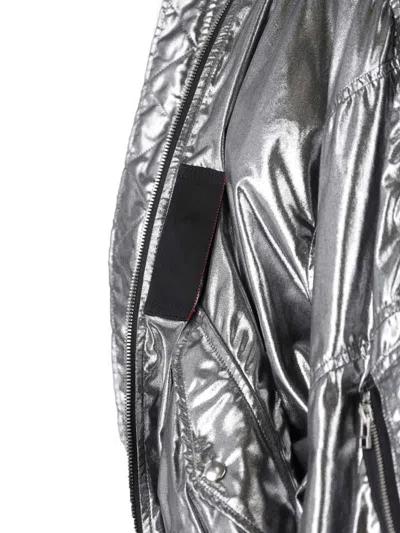 Junya Watanabe Metallic Effect Bomber Jacket In Silver