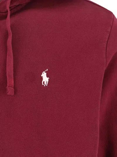 Polo Ralph Lauren Logo Zip Sweatshirt In Red