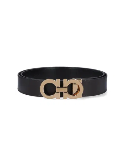 Ferragamo Gancini Belt In Black