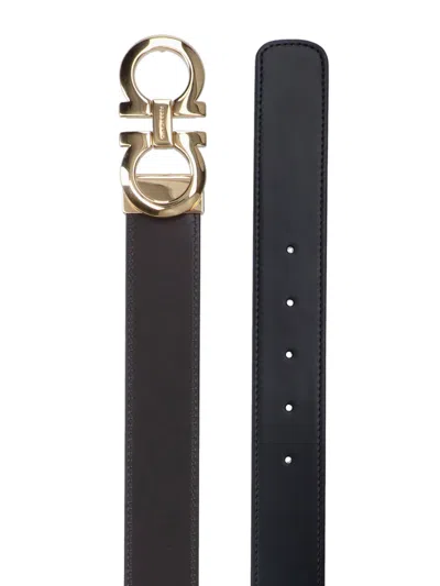 Ferragamo Gancini Belt In Black