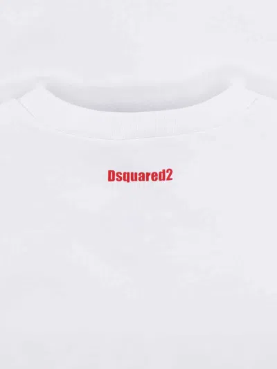 Dsquared2 Crew Neck T-shirt Bold Front Text In White