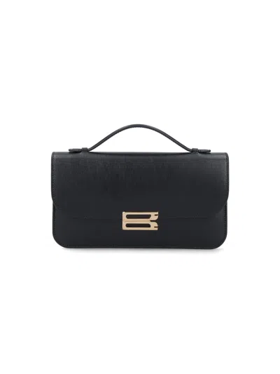 Victoria Beckham Dorian Pochette Top-handle Bag In Smooth Leather In Black