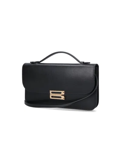 Victoria Beckham Dorian Pochette Top-handle Bag In Smooth Leather In Black
