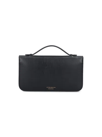 Victoria Beckham Dorian Pochette Top-handle Bag In Smooth Leather In Black