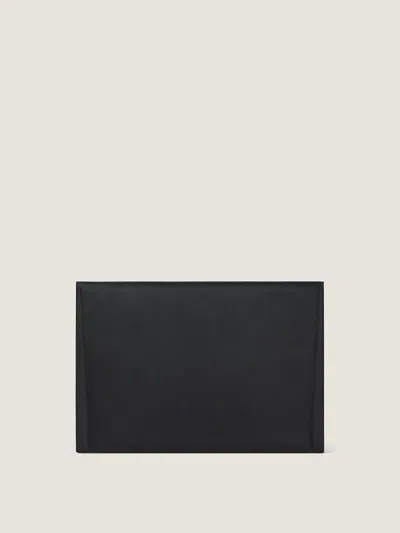 Givenchy Pattern Pochette In Satin With Logo Embroidery In Black