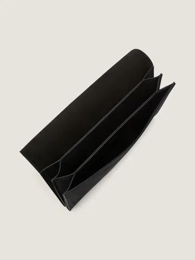 Givenchy Pattern Pochette In Satin With Logo Embroidery In Black