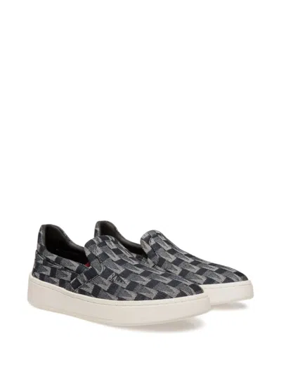 Bally Slip-on Patterned Trainers In Blue