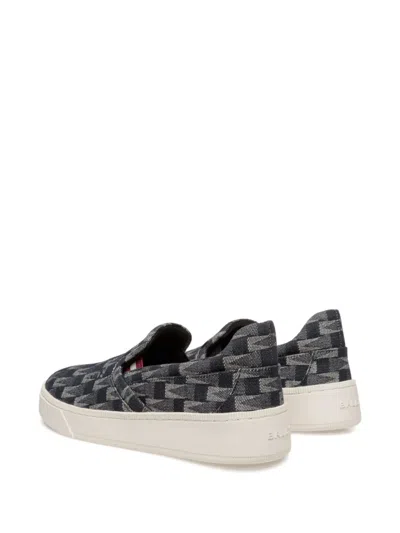 Bally Slip-on Patterned Trainers In Blue