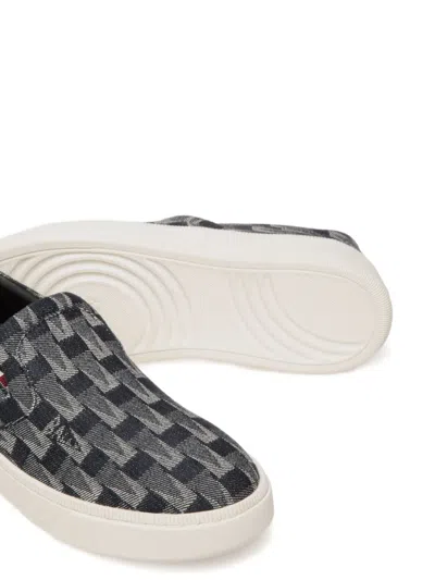 Bally Slip-on Patterned Trainers In Blue
