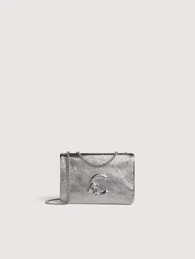 Coccinelle Smooth Leather Mini Bag In Gray