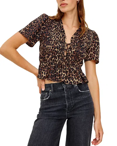 Rails Portia Shirred Top In Animal Print