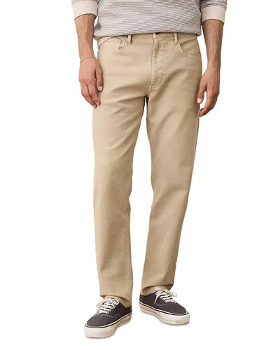 Marine Layer Flex Slim Straight Leg Stretch Twill Pants In Neutral