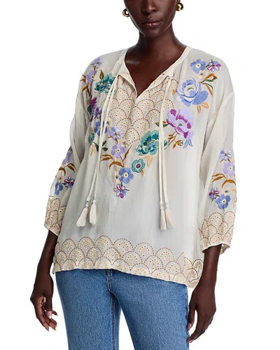 Johnny Was Margot Embroidered Top In Multi