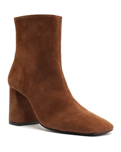 Schutz Leia Square Toe Boot In Brown