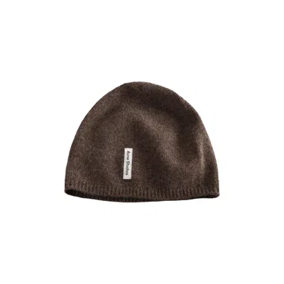 Pre-owned Acne Studios Fleece Beanie 'walnut Brown' | Women's Size Onesize