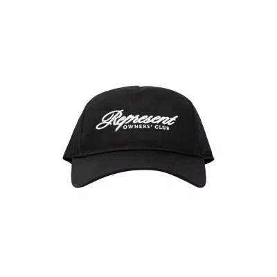 Pre-owned Represent Clo Owners Club Script Cap 'black' | Men's Size Onesize