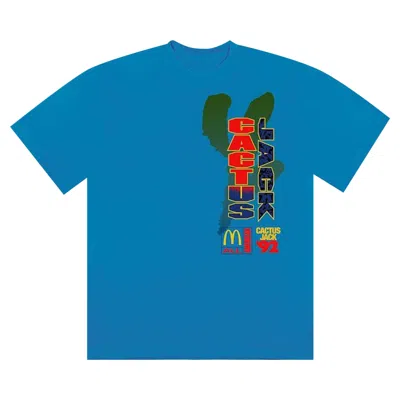 Pre-owned Cactus Jack By Travis Scott X Mcdonald's All American '92 Ii T-shirt 'blue' | Men's Size Xl