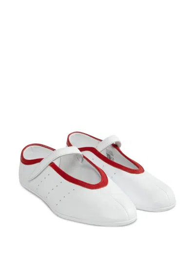 Adidas Originals White Stan Smith Lo Pro Ballerina Flats In Animal Print