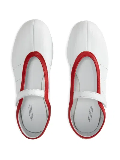 Adidas Originals White Stan Smith Lo Pro Ballerina Flats In Animal Print