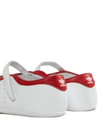 Adidas Originals White Stan Smith Lo Pro Ballerina Flats In Animal Print