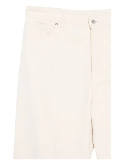 Nine In The Morning Beige Five-pocket Trousers In White