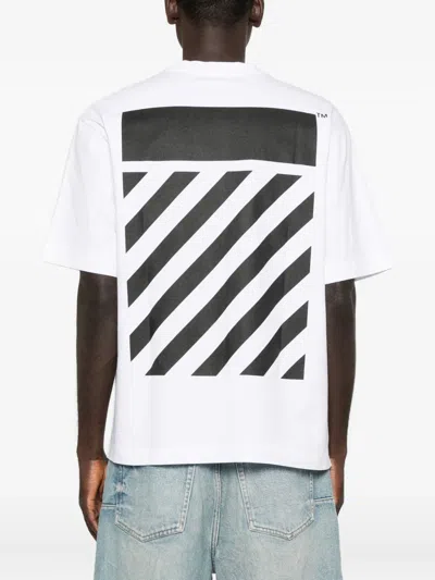 Off-white White Gregory Shimada Edition Diagonal Skate T-shirt In White