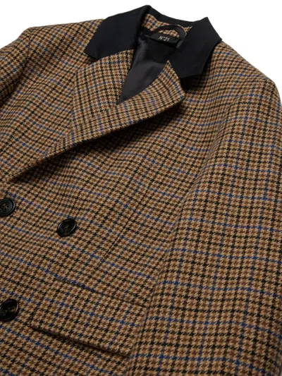 N°21 N. 21 Kids Houndstooth Blazer In Brown