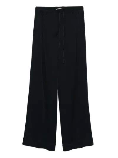 Christian Wijnants Pamir Pleated Drawstring Palazzo Pants In Blue