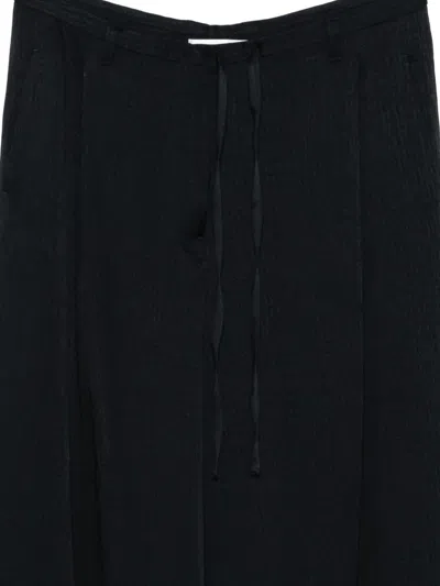 Christian Wijnants Pamir Pleated Drawstring Palazzo Pants In Blue