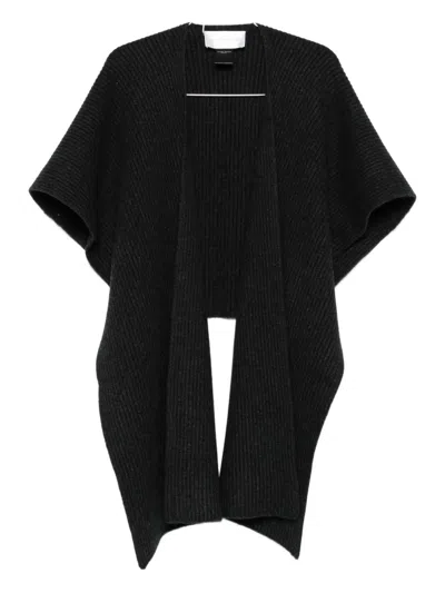 Christian Wijnants Kriella Ribbed Open-front Cardigan In Gray