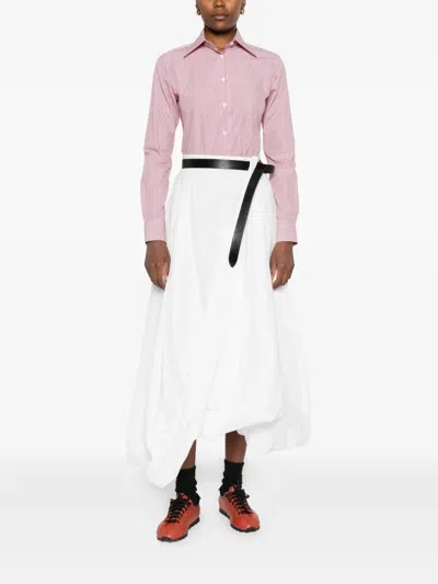 Mazzarelli Gea Striped Button-down Shirt In Pink