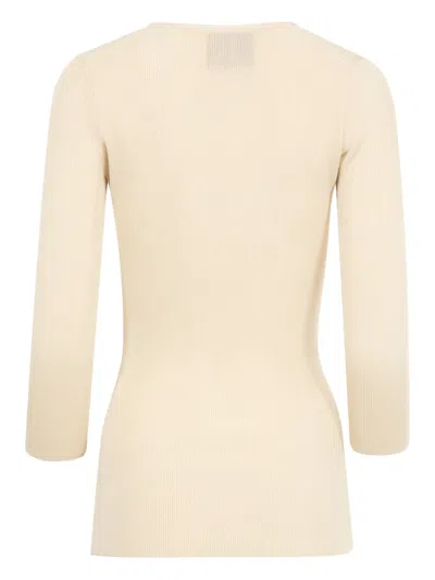 Isabel Marant Cotton-blend Knitted Felicia Sweater In Neutral