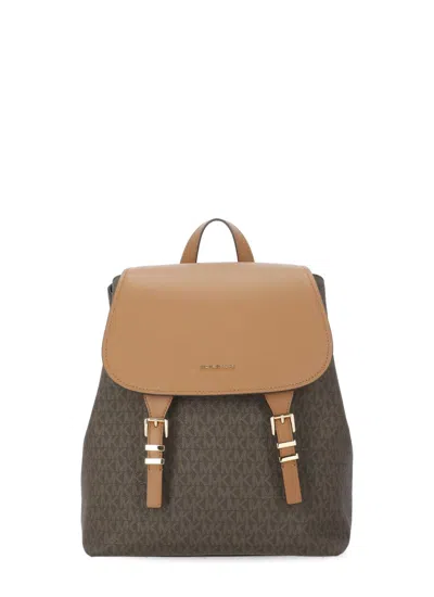 Michael Michael Kors Foldover Top Backpack In Black
