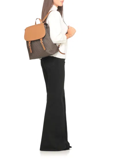 Michael Michael Kors Foldover Top Backpack In Black