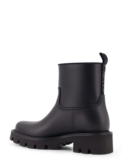Moncler Drawstring Embosssed-logo Rain Boots In Black